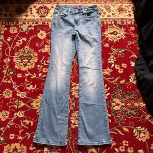 Guess Light Blue Mid Rise Boot Cut Flare Jeans